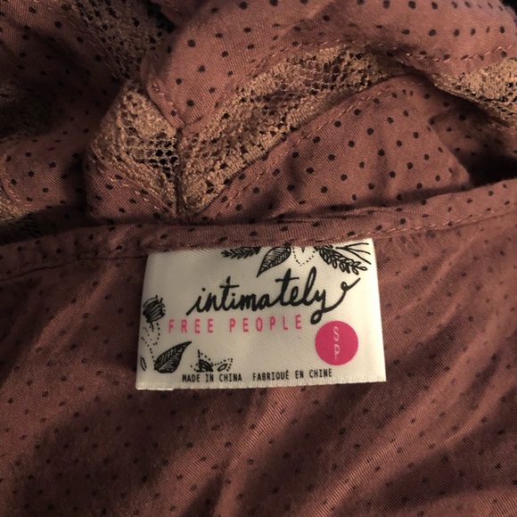 Free People Voile & Lace Trapeze Fawn with Black Polka Dot slip dress - Picture 9 of 9